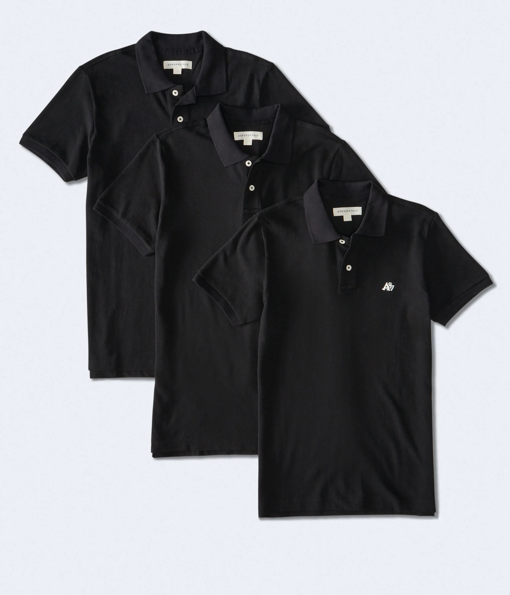 A87 Logo Piqué Polo 3-Pack